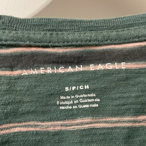 American Eagle Outfitters Annie’s Green Striped Tee on Sweet Magnolias Size S - Picture 6 of 8